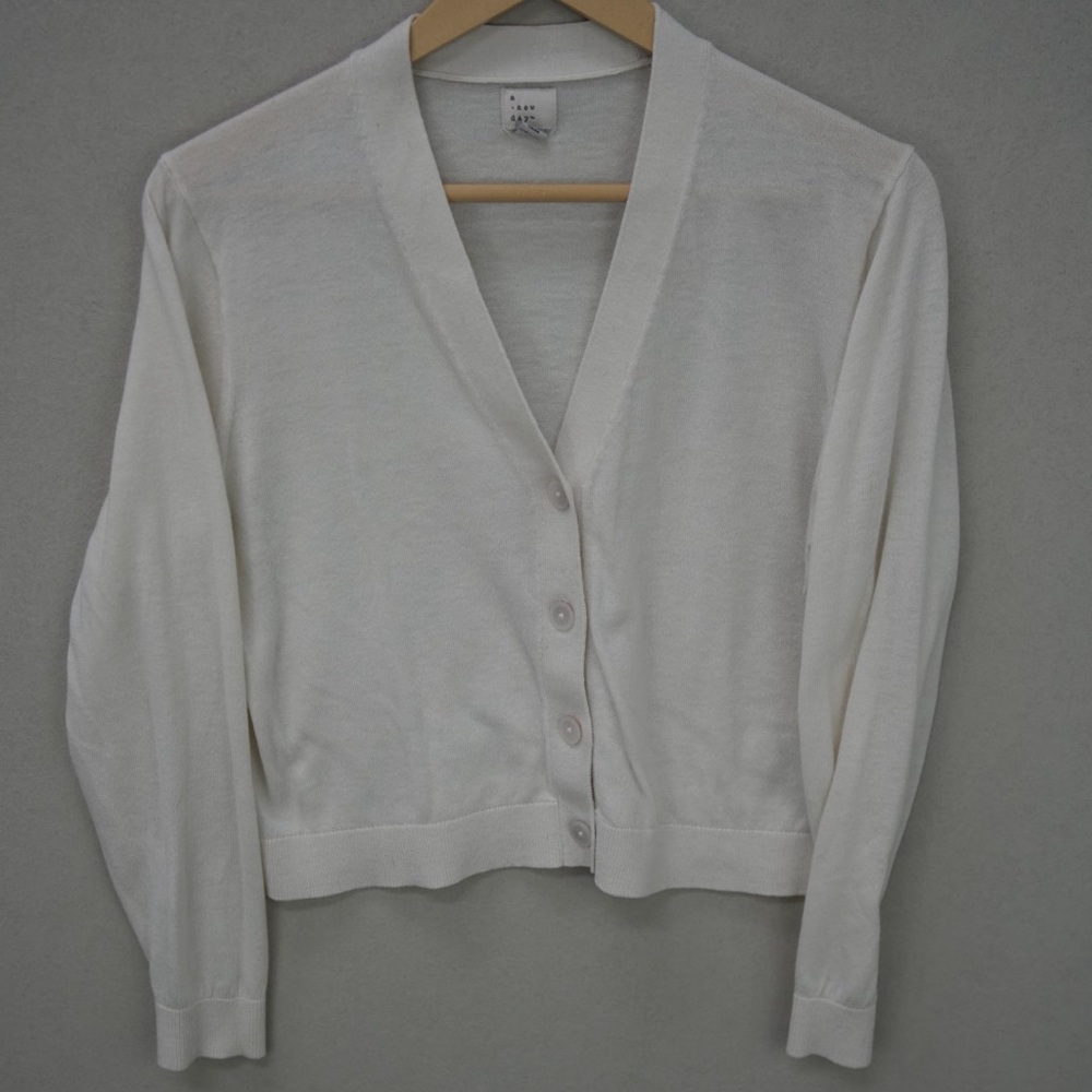 a new day Women's Off-White Cardigan Sweater